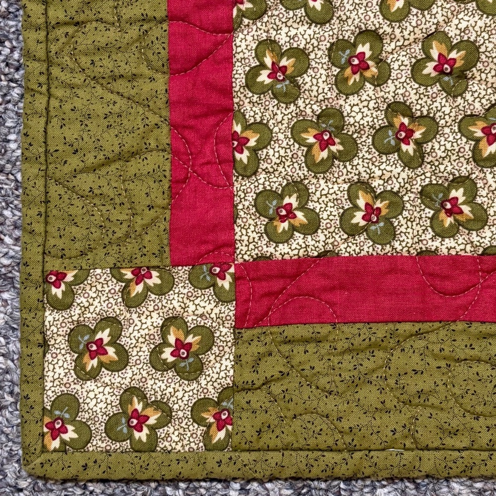 Handmade Quilted Table Top - Picture 3 of 3